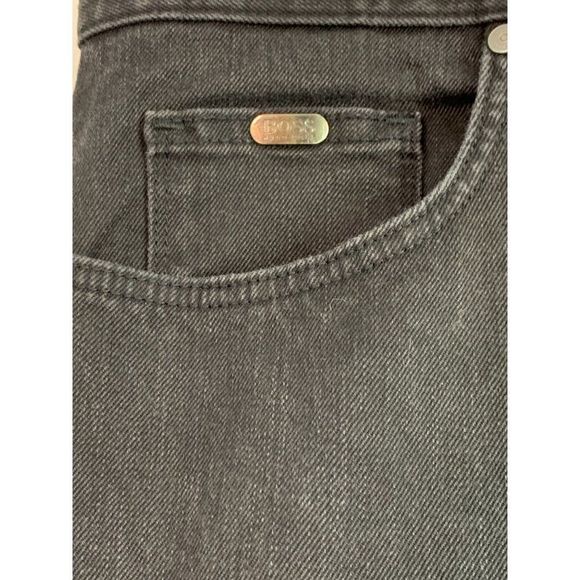 Hugo Boss Maine 1  Sz 38 x 32 Regular fit Straight Stretch Mens Black Jeans 6260 - Picture 6 of 13